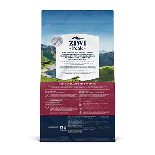 ZIWI Peak Air-Dried Dog Food – All Natural, High Protein, Grain Free and Limited Ingredient with Superfoods (Venison, 5.5 lb)