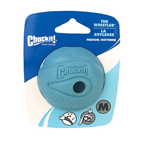 Chuckit The Whistler Ball Dog Toy, Medium (2.5 Inch Diameter) for Dogs 20-60 lbs, Pack of 1