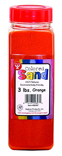 Hygloss Products, Inc HYX29307 Hygloss Products Play Assorted Colorful Craft Art Bucket O' Sand, 3 lb, Orange, 3-Pound