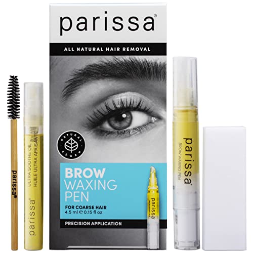 Parissa Brow Waxing Pen, Salon-Style Hair Removal for Precise Eyebrow Shaping, Quick and Mess-Free, At-Home Waxing Kit
