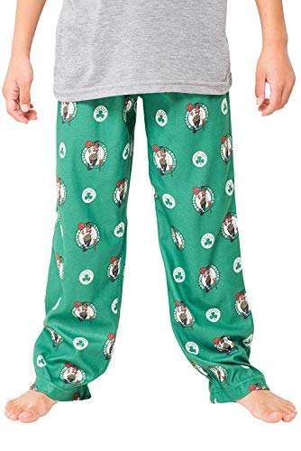 Ultra Game NBA Boston Celtics Boys 2 Piece Pjs Lounge Pants and Tee Set, Kelly Green, 7