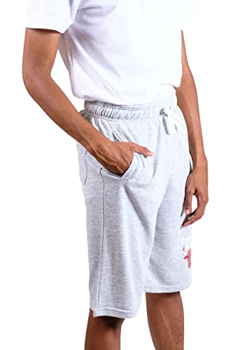 Ultra Game NBA Chicago Bulls Mens French Terry Shorts, Heather Gray, XX-Large
