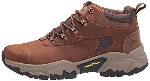 Skechers USA Men's Men's 204484 Ankle Boot, Dark Brown, 10.5