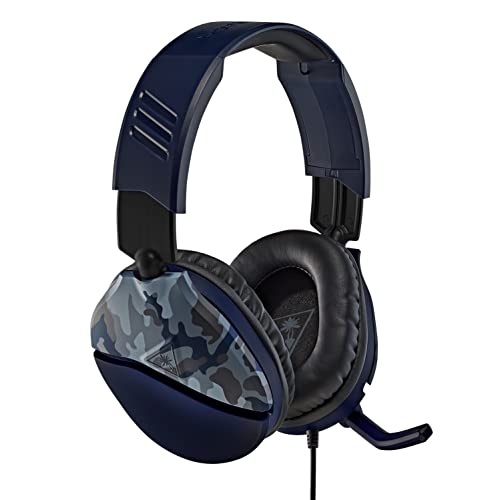 Turtle Beach Recon 70 Multiplatform Gaming Headset for Xbox Series X| S, Xbox One, PS5, PS4, PlayStation, Nintendo Switch, Mobile, and PC with 3.5mm-Flip-to-Mute Mic, 40mm Speakers-Blue Camo