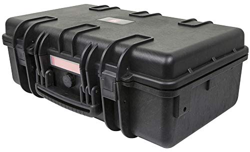 Monoprice Weatherproof Hard Case - 22 x 14 x 8 Inches - With Customizable Foam, IP67, Shockproof, Name Plate, Black