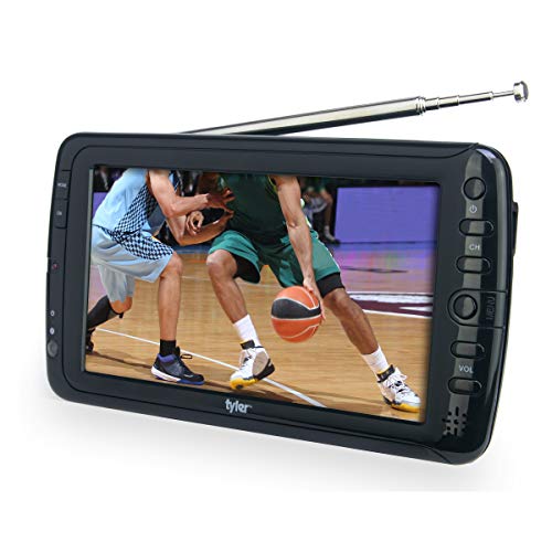 Tyler 7' Portable TV LCD Monitor Rechargeable Battery Powered Wireless Capability HD-TV, USB, HDMI Input, AC/DC, Remote Control Built In Stand Small For Car Kids Travel
