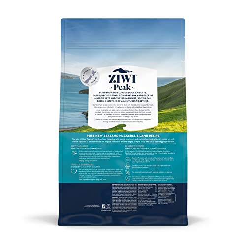 ZIWI Peak Air-Dried Dog Food – All Natural, High Protein, Grain Free and Limited Ingredient with Superfoods, Mackerel and Lamb, 2.2 Pound (Pack of 1)
