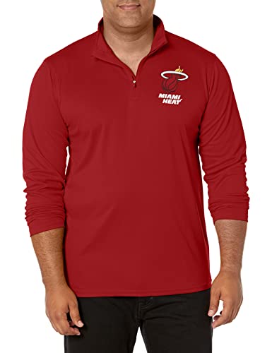 Ultra Game NBA Men's Quarter Zip Long Sleeve Pullover T-Shirt