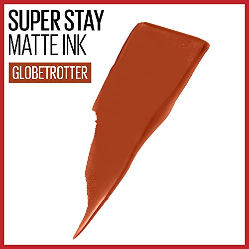 Maybelline Super Stay Matte Ink Liquid Lipstick Makeup, Long Lasting High Impact Color, Up to 16H Wear, Globetrotter, Brown Beige, 1 Count