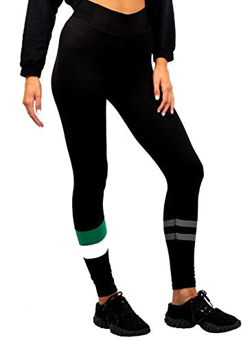 Ultra Game NBA Boston Celtics Womens Leggings Perimeter Fitness Sport Yoga Pants, Black, X-Large