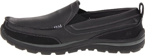 Skechers USA Men's Relaxed Fit Memory Foam Superior Gains Slip-On,8 M US,Black
