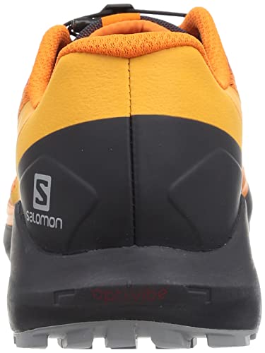 Salomon Sense Ride 4 Trail Running Shoes for Men, Vibrant Orange/Ebony/Quarry, 10