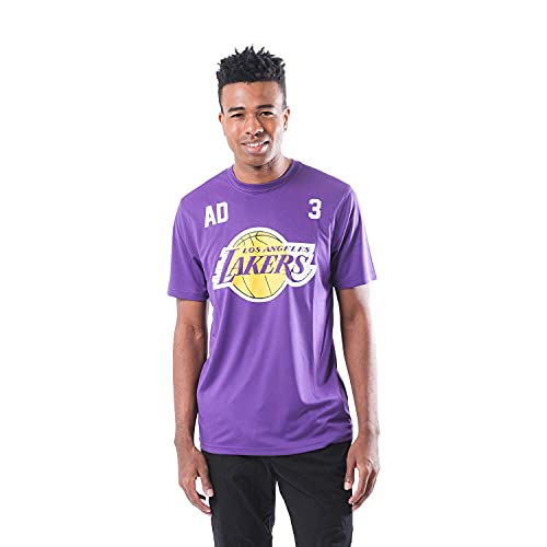 Ultra Game NBA Los Angeles Lakers - Anthony Davis Mens Active Tee Shirt, Team Color, Large