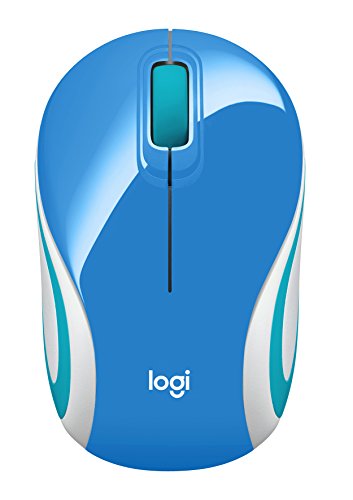 Logitech Wireless Mini Mouse M187 Ultra Portable,1000 DPI Optical Tracking, 3-Buttons, PC/Mac/Laptop - Palace Blue