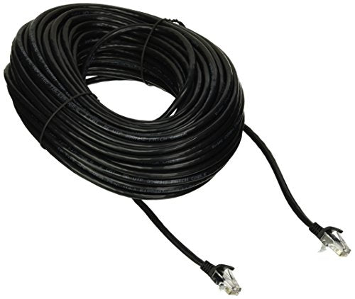 StarTech.com 100ft Black Cat5e Snagless RJ45 UTP Patch Cable - 100 ft Patch Cord - Ethernet Patch Cable - RJ45 Male to Male Cat 5e Cable (45PATCH100BK)