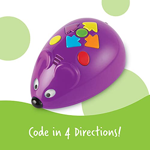 Learning Resources Code and Go Robot Mouse - 31 Pieces, Ages 4+, Coding STEM Toys, Screen-Free Coding Toys for Kids