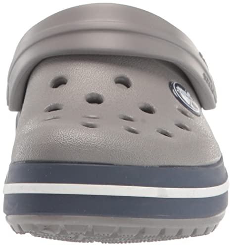 Crocs Unisex-Child Crocband Clogs (Todder Shoes), Smoke/Navy, 9 Toddler
