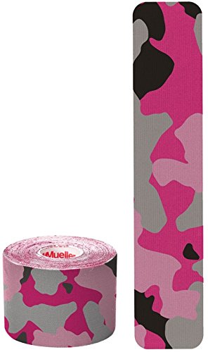 Mueller Sports Medicine Kinesiology Tape I-Strip Roll, Pink Camo, 2' x 9.75', 20 Count