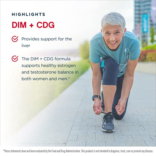 Jarrow Formulas DIM + CDG, Supports Hormonal Regulation + Estrogen and Testosterone Balance in Men and Women, White, 30 Count