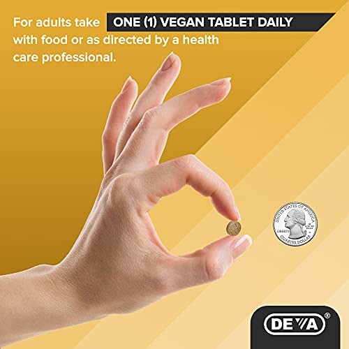 DEVA Vegan Vitamins CHELATED Iron,29MG,Vegan, 90 TAB 90 Count (Pack of 2)