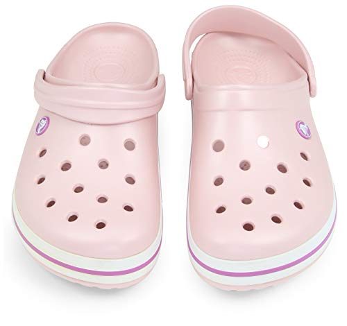 Crocs Unisex Crockband Clogs, Pearl Pink/Wild Orchid, 9 US Women