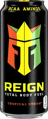 REIGN Total Body Fuel, Tropical Storm, Fitness and Performance Drink, 16 Fl Oz (Pack of 12)