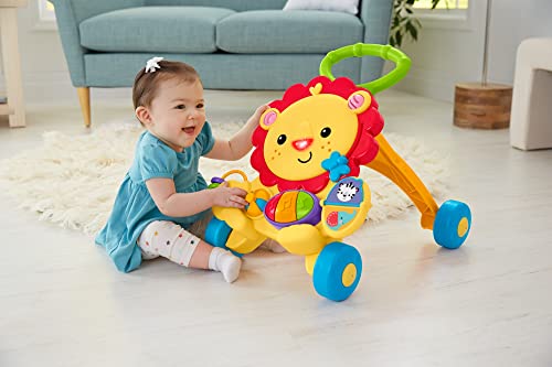 Fisher-Price Baby and Toddler Toy Musical Lion Walker Push Along with Lights Sounds and Developmental Activities for Ages 6+ Months [Amazon Exclusive]