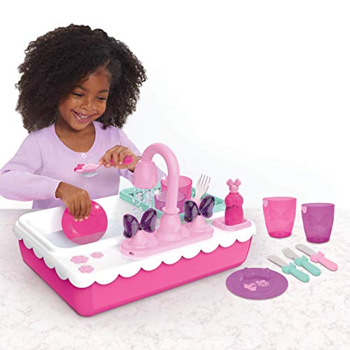 Minnie's Happy Helpers Magic Sink Set, Pretend Play Working Sink, Kids Kitchen Set Toys, by Just Play, Multi-color