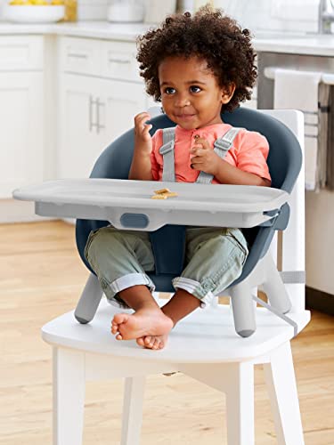 Skip Hop Baby High Chair 4 in 1 Convertible High Chair, EON, Slate Blue
