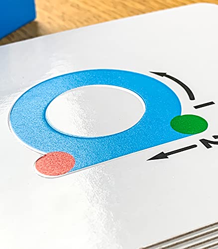 Key Education Lowercase Letters: Textured Touch and Trace Cards—Color-Coded Alphabet Cards with Tracing Points and Directional Arrows, Alphabet Learning and Letter Recognition Skills (26 pc)