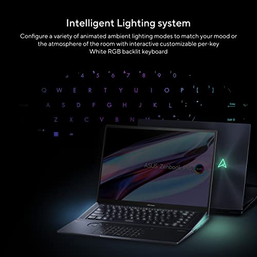 ASUS Zenbook Pro 16X OLED 16' 4K OLED 16:10 Touch Display, Dial, Intel i7-12700H CPU, GeForce RTX 3060 Graphics, 16GB RAM, 1TB SSD, Windows 11 Home, Tech Black, UX7602ZM-DB74T