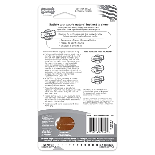 Nylabone Puppy Chew Ring Bone Chicken Medium/Wolf (1 Count)