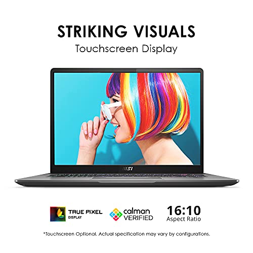 MSI Creator Z16 Professional Laptop: 16' QHD+ 16:10 120Hz Touch Display, Intel Core i9-11900H, NVIDIA GeForce RTX 3060, 32GB RAM, 2TB NVME SSD, Thunderbolt 4, Win10 PRO, Lunar Gray (A11UET-043)