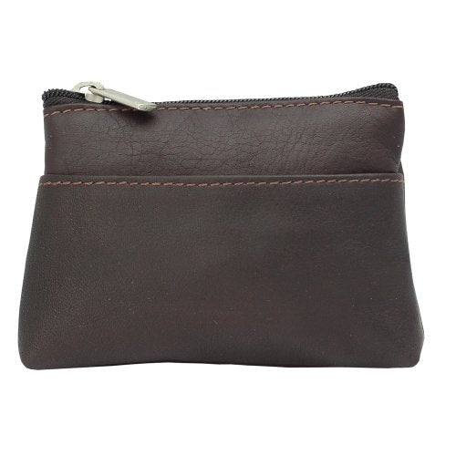 Piel Leather Key Coin Purse, Chocolate, One Size