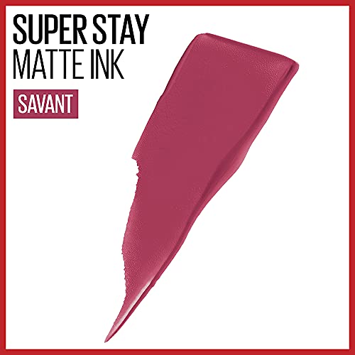 Maybelline Super Stay Matte Ink Liquid Lipstick Makeup, Long Lasting High Impact Color, Up to 16H Wear, Savant, Rose Pink, 1 Count