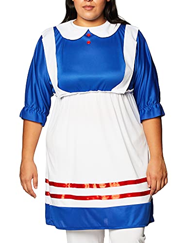 Women's Rag Doll Girl Costume, Blue/White, One Size