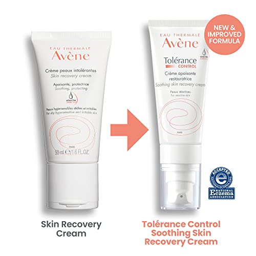 Eau Thermale Avene - Tolerance Control Soothing Skin Recovery Cream - For Hypersensitive, Normal to Combination Skin - Sterile Hydrating Face Moisturizer - 1.3 fl.oz. (Pack of 1)