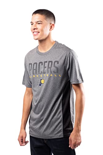 Ultra Game NBA Indiana Pacers Mens Active Tee Shirt, Charcoal Heather, Medium