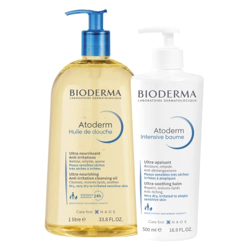 Bioderma - Atoderm - Intensive Balm - Intensely Nourishing Body Cream - Soothes discomfort - for Very Dry Sensitive Skin - 16.7 Fl Oz