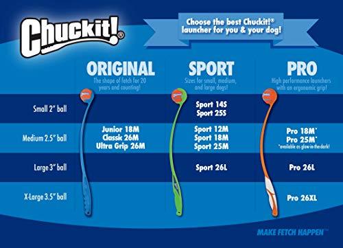 Chuckit! Medium Fetch Ball 2.5', 2 Pack (Colors Vary)
