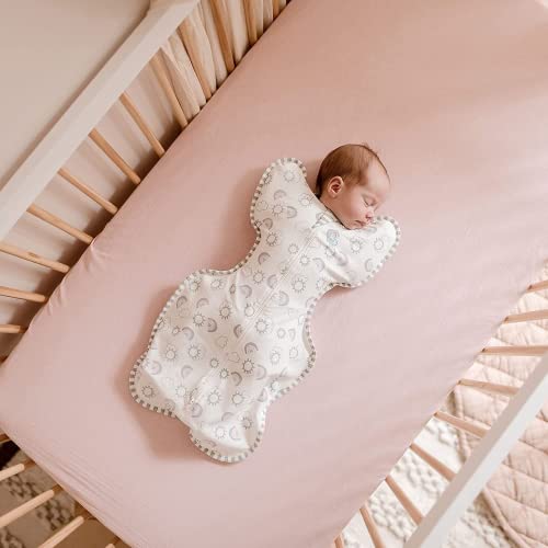 Love to Dream Swaddle UP Self-Soothing Sleep Sack 13-19 lbs, Dramatically Better Sleep, Snug Fit Calms Startle Reflex, 1.0 TOG, Rainbow, Medium