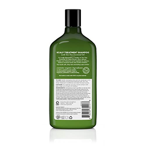 Avalon Organics Shampoo, Scalp Treatment Tea Tree, 11 Oz