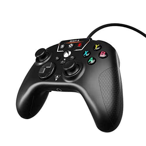 Turtle Beach REACT-R Controller Wired Game Controller – Licensed for Xbox Series X|S, Xbox One and Windows – Audio Controls, Mappable Buttons, Textured Grips - Black