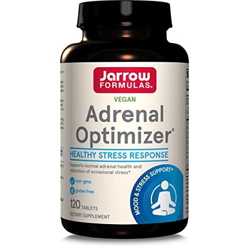 Jarrow Formulas Adrenal Optimizer - 120 Tablets - Dietary Supplement Supports Adrenal Health and Immune System - Combines 12 Nutrients and Nutraceuticals - 60 Servings (Packaging May Vary)