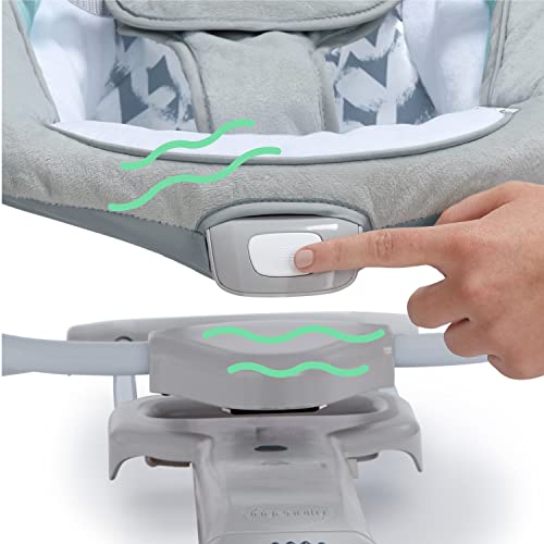 Ingenuity ConvertMe 2-in-1 Compact Portable Automatic Baby Swing and Infant Seat, Battery-Powered Vibrations, Nature Sounds, 0-9 Months 6-20 lbs (Raylan)
