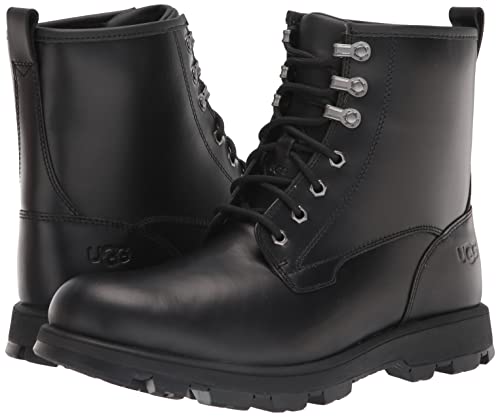 UGG Men's Kirkson Boot, Black Leather, Size 10