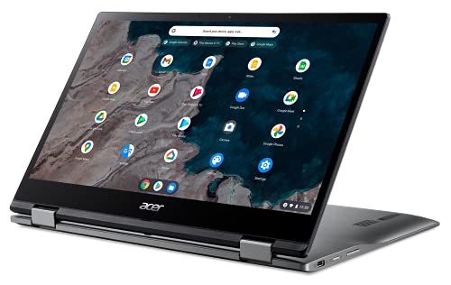 Acer Chromebook Spin 513 R841LT-S6DJ | 13.3' FHD IPS Touch Corning Gorilla Glass Display | Qualcomm Snapdragon 7c Compute Platform | 8GB LPDDR4X | 128GB eMMC | 4G LTE | WiFi 5 | Chrome OS, Gray
