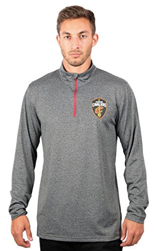 Ultra Game NBA Men's Quarter Zip Long Sleeve Pullover T-Shirt