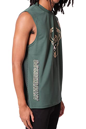 Ultra Game NBA Milwaukee Bucks - Giannis Antetokounmpo Mens Active Tank Top, Team Color, Medium