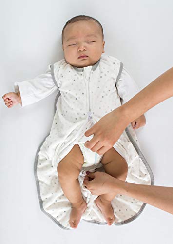 Amazing Baby Microfleece Sleeping Sack, Wearable Blanket with 2-Way Zipper, Use After Swaddle Transition, Playful Dots, Sterling, Large 12-18 Month
